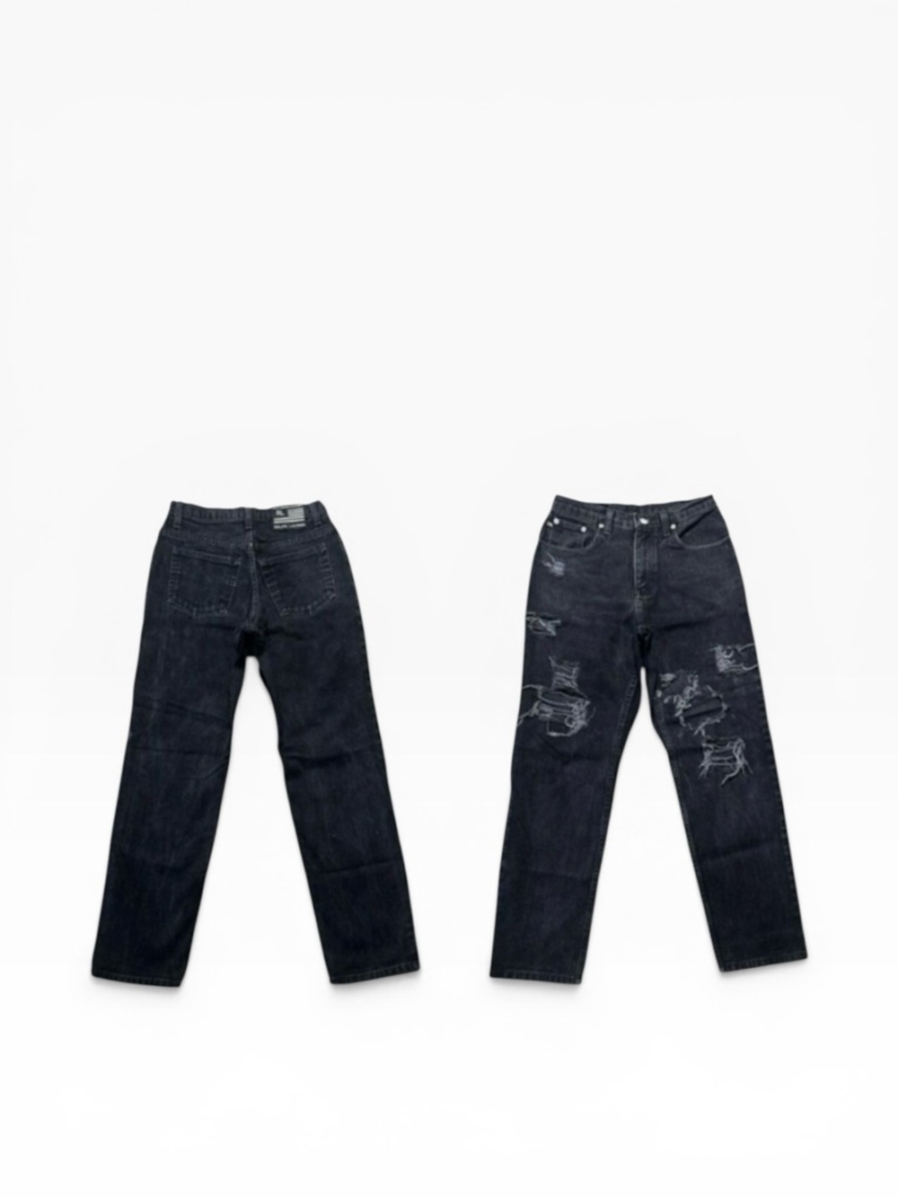 Vintage Polo Jeans Company Ralph Lauren Jeans Women's 6 Relaxed Shredded Denim